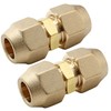 Opfiue 2PCS Copper Pipe Extension Joint Connectors, Air Conditioning Coupling