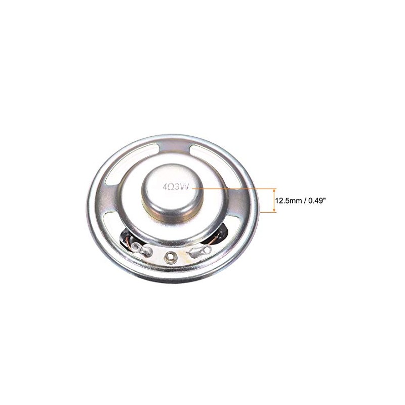 sourcing map 4pcs 3W 4 Ohm DIY Magnetic Speaker 50mm