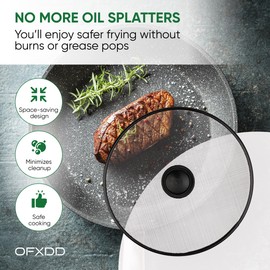Frying Pan Splatter Shield - Set of 3: 10" - Stove Oil Splash Guard - Stainless Anti Grease Mesh Screen - Fry Cover Protectors