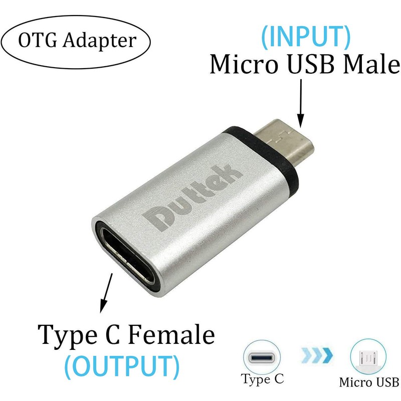 Duttek USB3.1 Type C OTG Adapter, USB C Female to