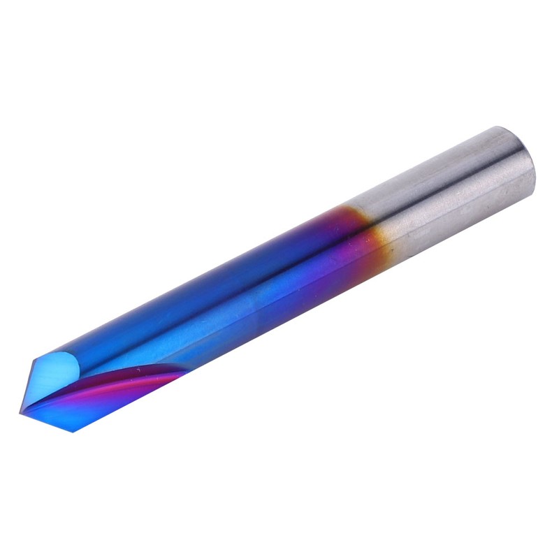90 Degrees Chamfer End Mill 2 Flute Blue Coating Tungsten