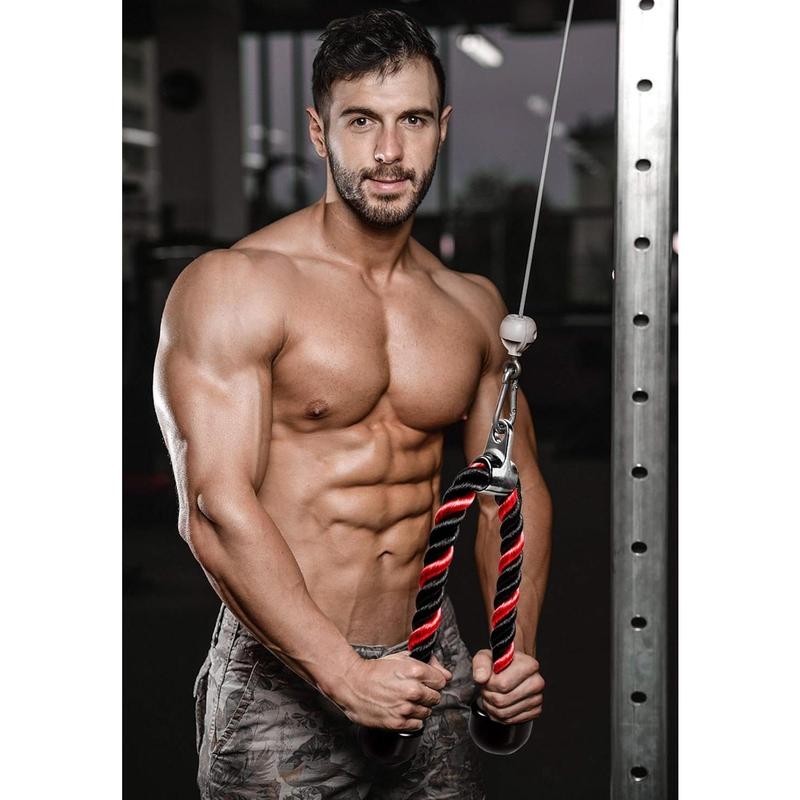 Deluxe Tricep Rope Pull Down Cable 27 & 36 Inch