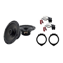 Harmony Audio HA-65 for Pontiac G5 2007-2010 Front Door Rhythm Series 6.5" Replacement 300W Speakers & Grills, HA-724568 Factory Speaker Harness & HA-823006 Multi Model Aftermarket 6.5" 6.75" Adapter