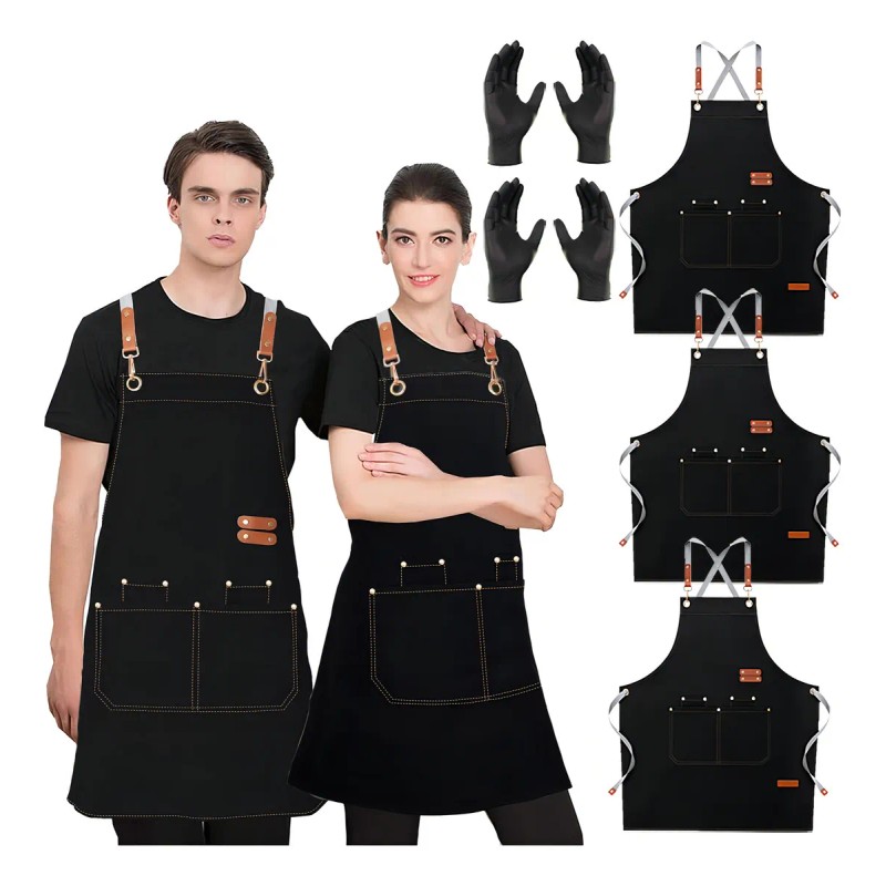 10 Pzs Mandil Delantal Para Chef Meseros Barbería Pintores