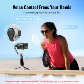 ZHIYUN CINEPEER CQ5 Smartphone Gimbal Stabilizer, 3-Axis, AI Tracker, Magnetic Fill Light, Extension Rod, Voice Control, Foldable (Standard)