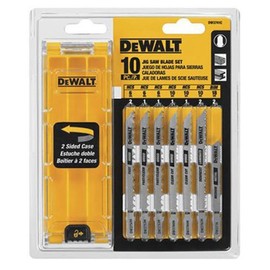 DEWALT Jigsaw Blades Set with Case, T-Shank, 10-Piece (DW3741C)