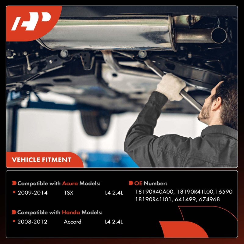 A-Premium Front Catalytic Converter Kit Direct-Fit Compatible with Honda Accord