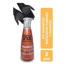 Shampoo Matizador Cabello Cobre Kolor Shot 300 ml + Guantes ALFAMAR