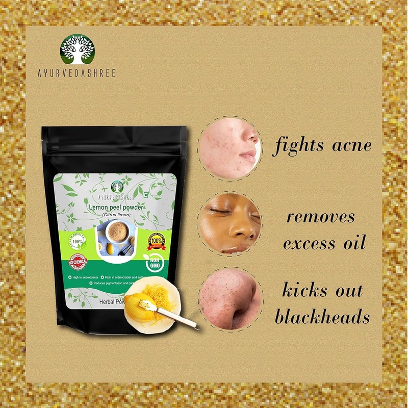 AYURVEDASHREE Lemon Peel Powder 100 Gm | 100% Pure |