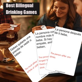 1step2dream Spanish Drinking Card Game Party Games | Bilingual Fun Alcohol Card Games for Adults | Exciting Board Game for Nights & Parties