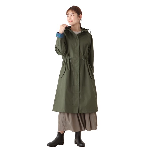 Afternoon Tea Living HP99 Checked Draining Raincoat Poncho, Khaki