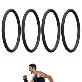 4 Stück Patellasehnen-Stützgurt, Silikon Patellaband Elastisch Stabilisator Patella-Kniebandage für Damen Herren Laufen Basketball Wandern Fußball Pullover Sport (Schwarz)