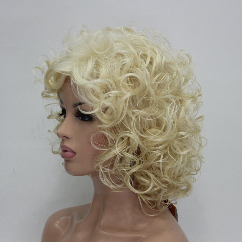 Lydell Short Length Afro Curl Full Synthetic Wig Women Wigs