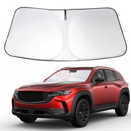 YYCKE Windshield Sun Shade Accessories Compatible with 2023 2024 CX-50 CX50 for Mazda Foldable Sunshade Sun Visor Blocks UV