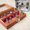 Amtech F3700A 12 Piece 6.25mm (1/4") router bit set