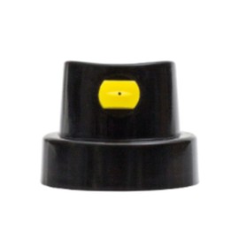 Montana Cans Flatjet Cap, Medium, Black/Yellow Spray Paint