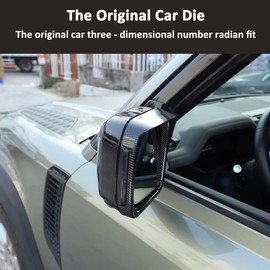Car Mirror Rain Visor Guard For Land Rover Defender 2020-2024 Rear View Side Mirror Rain Eyebrow View Mirror Visor Guard 110 Accessories (Carbon Fiber)