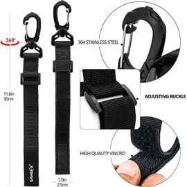 4 PCS Adjustable Kayak Paddle Holder,Paddleboard Clip,Inflatable Boat Canoe Boat Paddle Oar Strap Webbing,Durable &Sturdy Kayak Boat Fishing Rod Holder Clip.