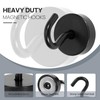 Neosmuk Black Magnetic Hooks, 400 lb+ Heavy Duty Earth Magnets