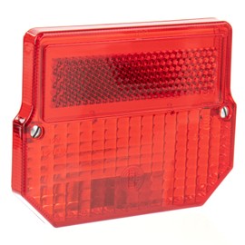 MZA Rear Light Cap for BSL + BSKL, Red, Includes 2 Screws and Sealing Washers - Simson S53, S83, SR50, SR80 - MZ ETZ
