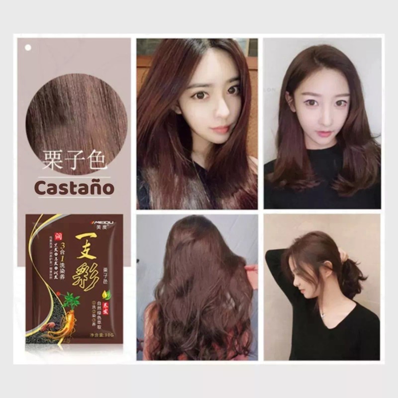 Mafab Shampoo Tinte Instantáneo Cubre Canas Natural Jengibre Full