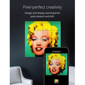 Twinkly Squares Extensions – App-Controlled LED Panels with 64 RGB (16 Million Colors) Pixels. Black. 3 Extension Tiles, Work Squares Starter Kit. Indoor Smart Home Lighting Decoration