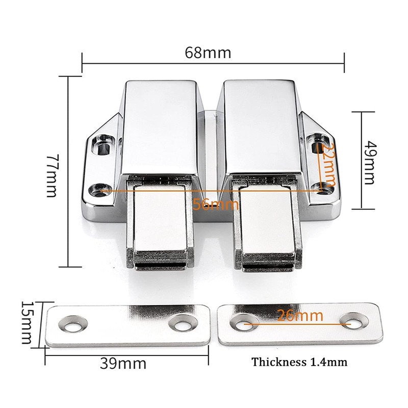 Magnetic Push Latch Heavy Duty Pack Push to Open Cabinet