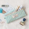 Monolike Pencil case, Unmatched Friends Fabric Check Pencil Case, Mint,