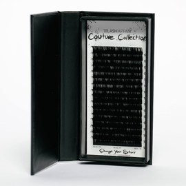 Lash Affair Couture Volume Eye-Lash Extensions, Long False Eyelashes Natural Look Lashes, Individual Professional Faux Black Eyelash Extensions, D Curl 07, 11mm