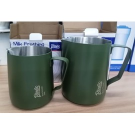 Milk Frothing Pitcher – Stainless Steel Latte Art Pitcher for Steaming and Frothing Milk – Espresso Coffee Milk Jug with Handle – Barista Tool for Latte, Cappuccino (12 oz)