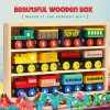 Play22 Wooden Train Set 12 Pcs Magnetic Includes 3 Engines-Toy
