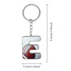 MANZHEN Bag Charms Initial Letter Keychain Coach Bag Charm Football