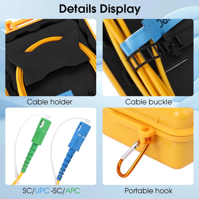 OTDR Launch Cable Box SC/UPC to SCAPC Single Mode 1000