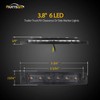 Partsam 20Pcs 3.8" Thin line Amber/Red LED Marker Clearance Lights