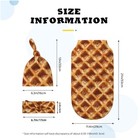 Figtihw Food Swaddle Blankets Newborn Receiving Blanket Baby Swaddle Wrap with Headband Hat Set for Baby Girls Boys