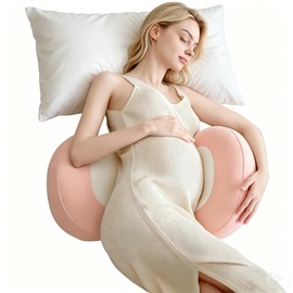 WYXunPlanet Pregnancy Wedge Pillow for Sleeping, Adjustable Maternity Side Sleeping Pillow for Pregnant Women, Ergonomic Back and Belly Support, Cooling&Skin-Friendly, Removable Washable Cover, Pink