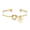 ALRNBY Gold Knot Initial Bracelet for Women Trendy Dainty Gold