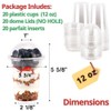 Aatriet 12 oz Clear Plastic Parfait Cups with Insert 3.25oz