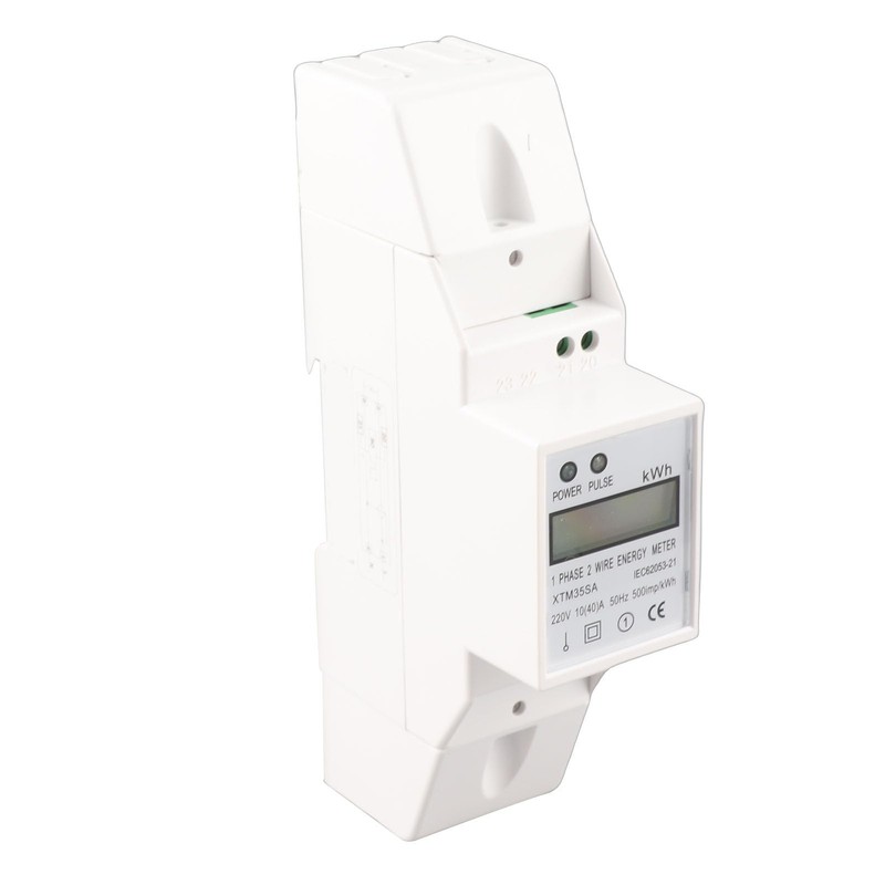 Single Phase DIN Rail kWh Meter 10-40A 50Hz Digital Home