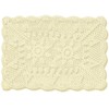 Beige 16x23 Inch Rectangle HANDMADE Cotton Crochet Lace Placemat Doilies