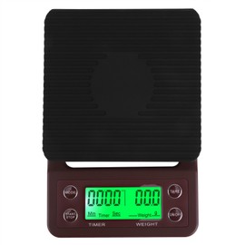Pour Over Coffee Scale with Timer Portable Electronic Digital Kitchen Scale Food WeighingWine Red 5KG/0.1