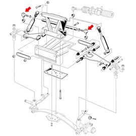 10L0L Gold Cart Club Car DS Tie Rod End for Club Car DS G&E 1976-2008 Driver and Passenger Side, 7539, 7540