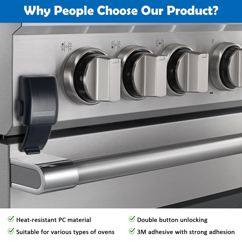 Windspeed Childproof Oven Door Lock 2 Pack Updated Oven Front