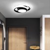 CANEOE Small Modern LED Ceiling Light,2 Rings Creative Design Ceiling
