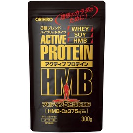 ORIHIRO Active Protein, HMB Soy Protein, Coffee, 10.6 oz (300 g), Black
