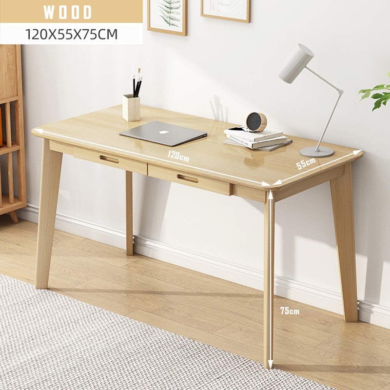 IOTXY Solid Wood Writing Desk - Home Office Workbench Desk
