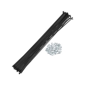 BULLSPANN 40pcs Steel Spokes J Bend Cycle Spokes Bicycle with Brass Nipple Steel Spokes for Mountain Bike MTB 280mm 14G
