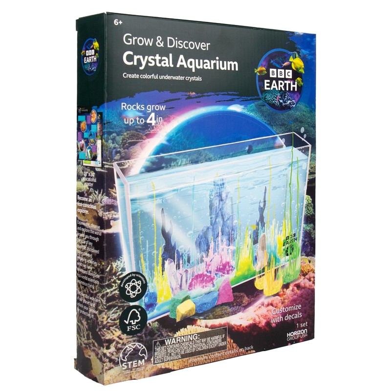 BBC Earth Grow & Discover Crystal Aquarium, Grow Colorful Cave-Like