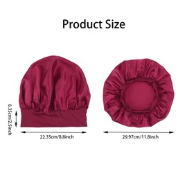 XLSXEXCL 6Pcs Satin Bonnet Silk Bonnet for Sleeping Silk Sleep Cap Satin Silk Hair Bonnets for Sleeping Elastic Band Silk Hair Wrap for Curly Hair Night Cap Multicolor