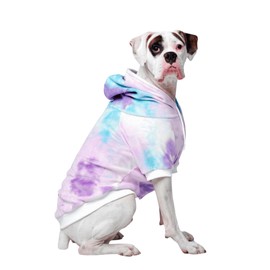 Spark Paws Dog Hoodie - Premium Quality, Buttery Soft, Superior Comfort and Fit, Calming Fleece Interior, Suitable for All Breeds - 90s Retro Sky Dye - 4XL